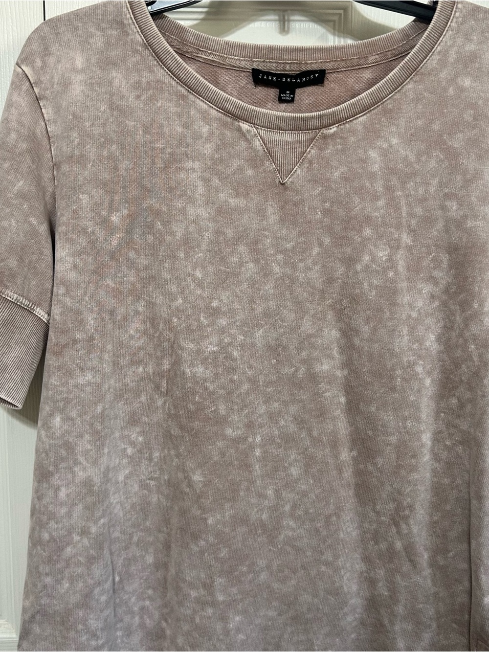 Jane & Delancey Zadig & Voltaire Dusty Pink Mineral-Wash Sweatshirt Sz M - Picture 2 of 10